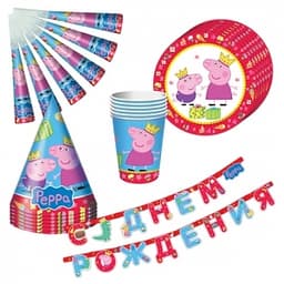 Набор посуды 25 предметов.Пеппа-принцесса