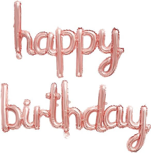 Набор шаров (17''/43 см) Мини-Надпись "Happy Birthday", Розовое Золото, 1 шт. в уп. Набор шаров (17''/43 см) Мини-Надпись "Happy Birthday", Розовое Золото, 1 шт. в уп.