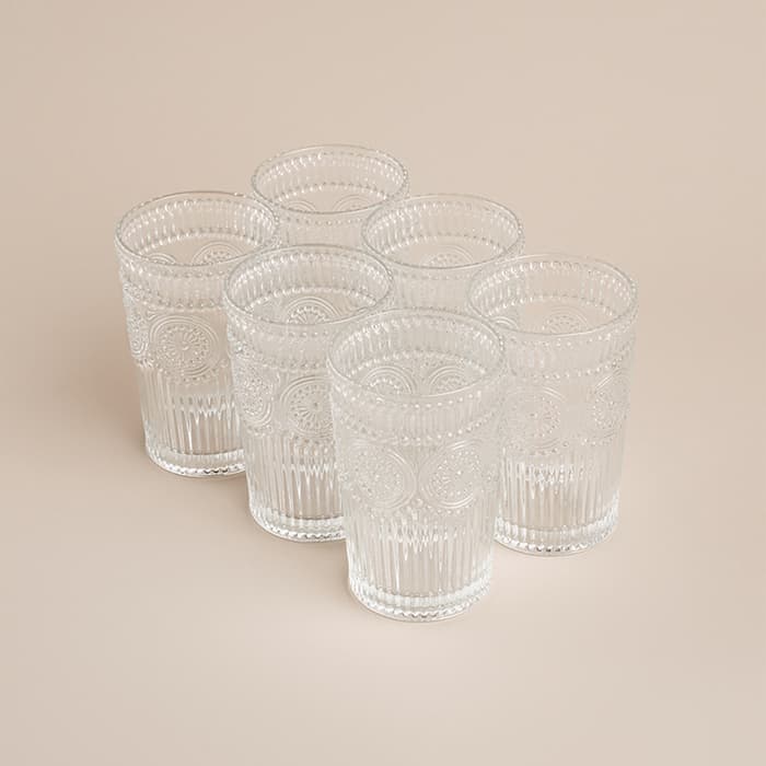 Набор стаканов SL Home «Ларго», 400 мл, 8×13 см, стекло, прозрачный