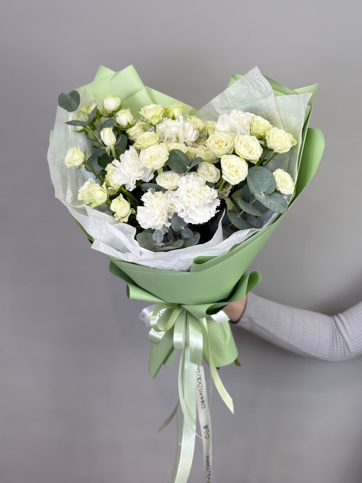 Нежный букет "Зеленое свечение"