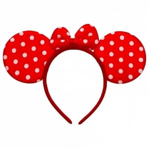 Ободок с ушками Красный в горошек Ободок с ушками Красный в горошек