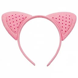 Ободок с ушками Леопард Розовые ушки