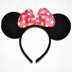 Ободок с ушками Минни с красным бантиком Ободок с ушками Минни с красным бантиком
