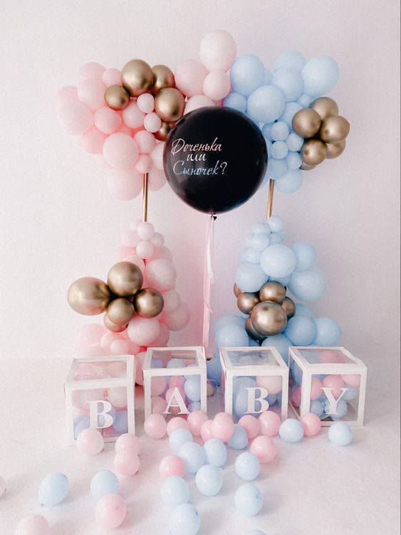 Оформление из шаров «Гендер Пати» Оформление из шаров «Гендер Пати»