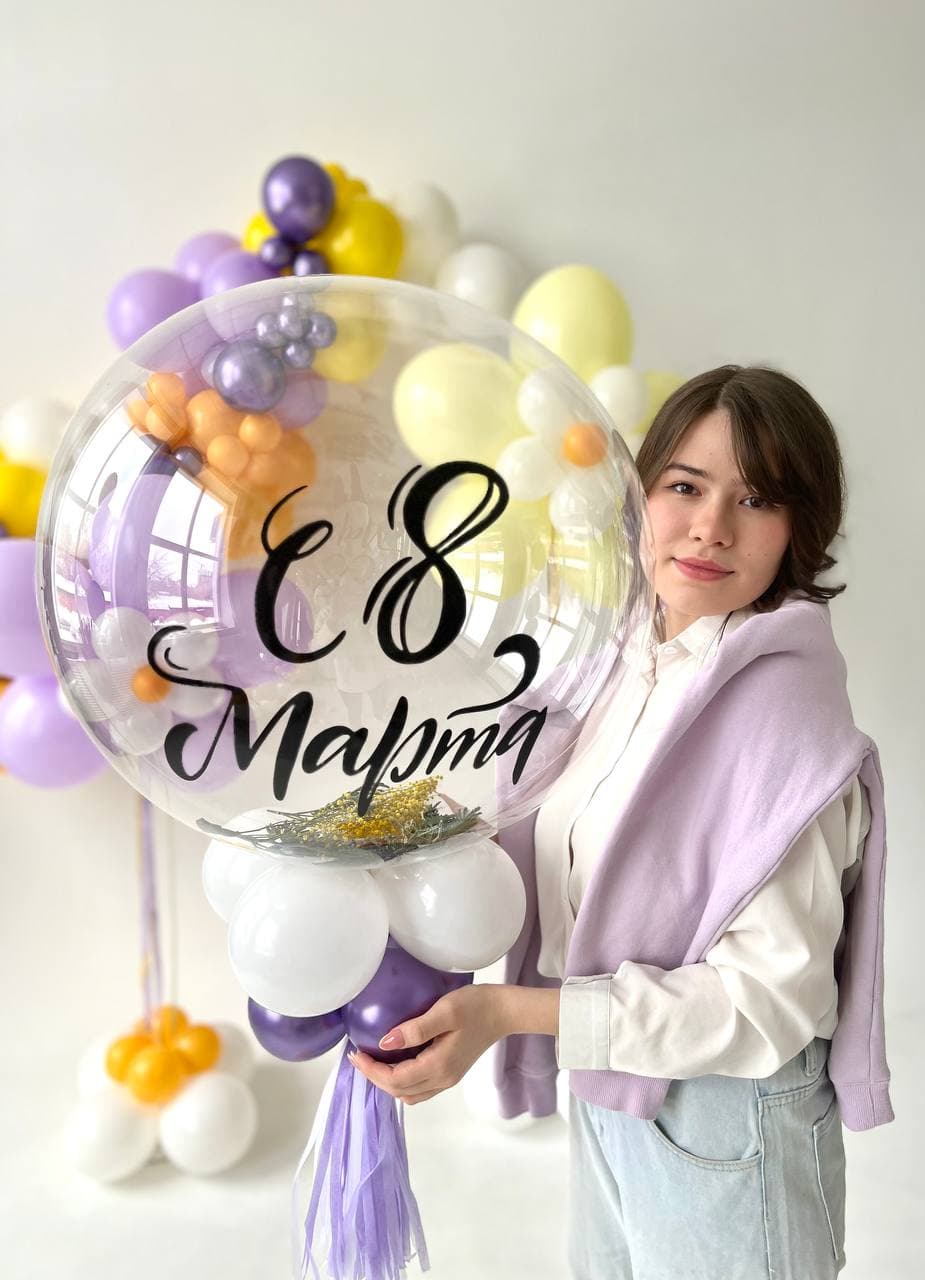 Оформление из шаров с воздухом «Веснааа»