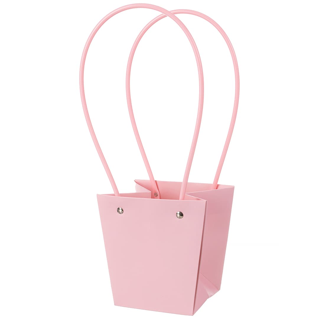 Пакет для цветов, Мастхэв, Нежная пастель, Светло-розовый, 13*9,5*9,5 см, 1 шт.