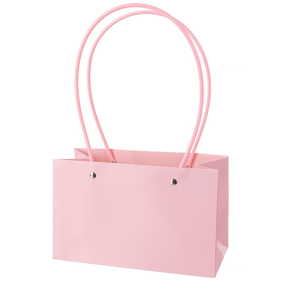 Пакет для цветов, Мастхэв, Нежная пастель, Светло-розовый, 22*14*11 см