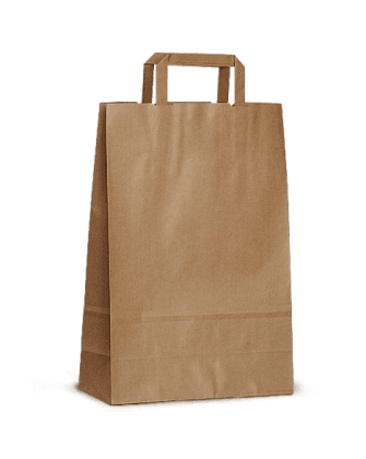 Пакет крафт без печати, плоская ручка 35 х 15 х 45 см