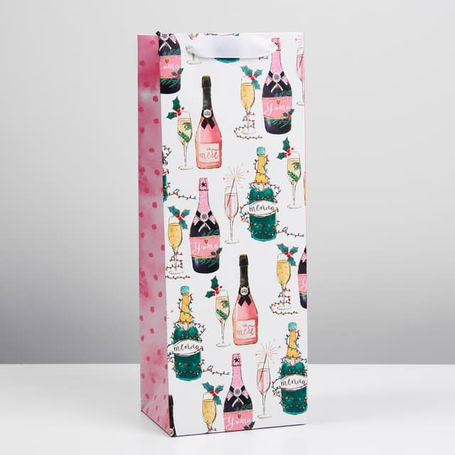 Пакет под бутылку «Игристое», 13 х 36 х 10 см Пакет под бутылку «Игристое», 13 х 36 х 10 см