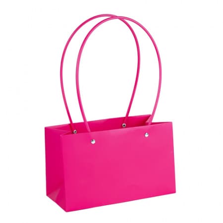 Пакет под цветы 22*10,5*13,5см Прямоугольник Фуксия с пластиковой ручкой Пакет под цветы 22*10,5*13,5см Прямоугольник Фуксия с пластиковой ручкой