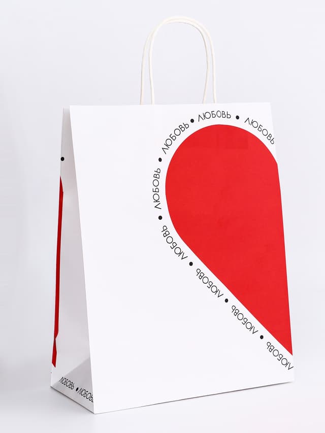 Пакет подарочный крафт "Любовь" 26 х 11 х 32 См Пакет подарочный крафт "Любовь" 26 х 11 х 32 См