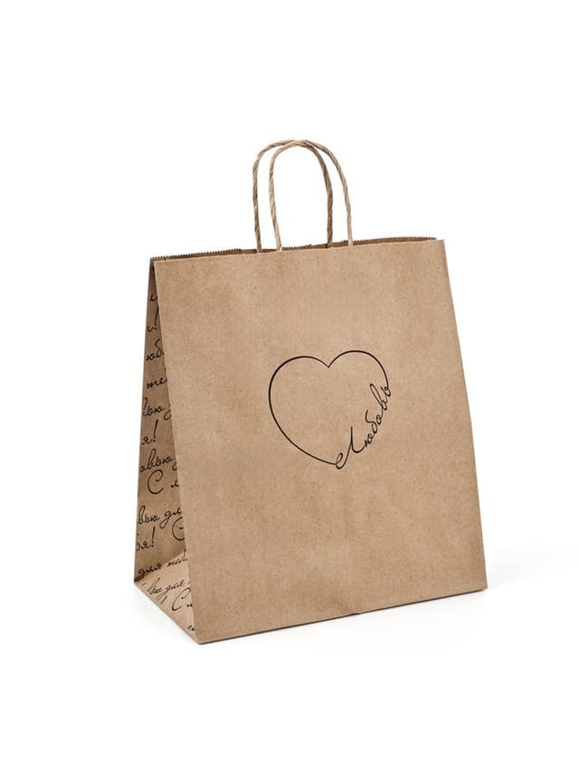 Пакет подарочный крафтовый «Сердце», 22×25×12 см Пакет подарочный крафтовый «Сердце», 22×25×12 см