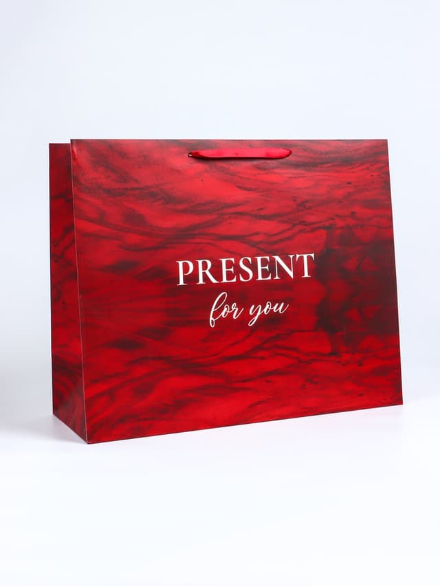 Пакет подарочный ламинированный горизонтальный «Презент», XL 49×40×19 см Пакет подарочный ламинированный горизонтальный «Презент», XL 49×40×19 см