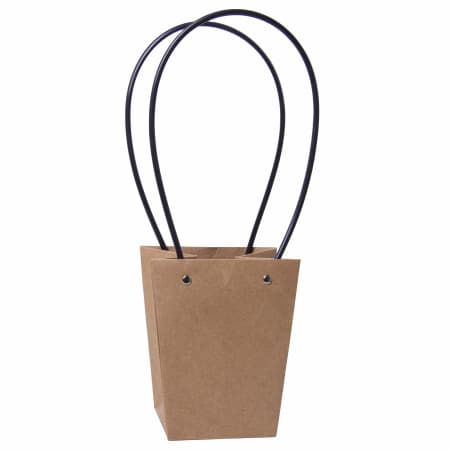 Пакет / Сумка под цветы Конус Крафт с пластиковой ручкой 13*9,5*15,5см Пакет / Сумка под цветы Конус Крафт с пластиковой ручкой 13*9,5*15,5см