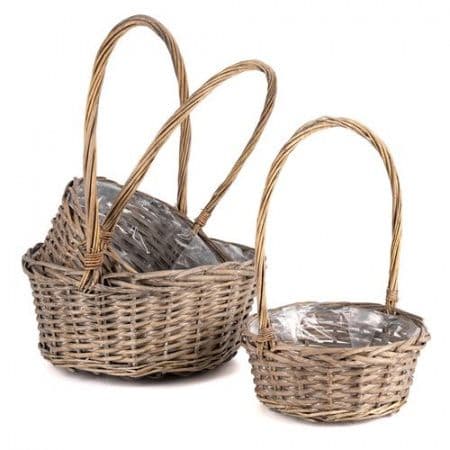 Плетеная корзина Ива круг 23*12*36 см