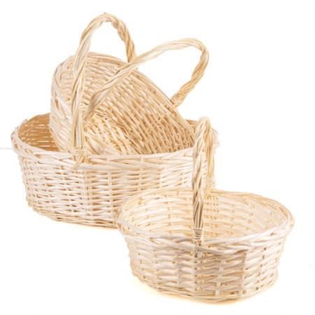 Плетеная корзина "Ива" Овал Натуральный D27*H12*25 см Плетеная корзина "Ива" Овал Натуральный D27*H12*25 см