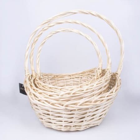 Плетеная корзина "Ива" Овал L D38*35*Н19 см Плетеная корзина "Ива" Овал L D38*35*Н19 см