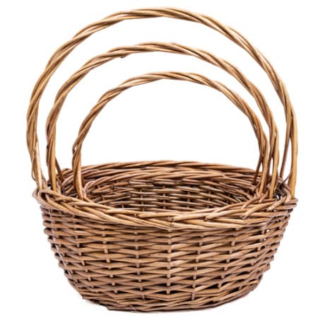 Плетеная корзина "Ива" Овал M D27*22*Н12*НН35 см. Плетеная корзина "Ива" Овал M D27*22*Н12*НН35 см.