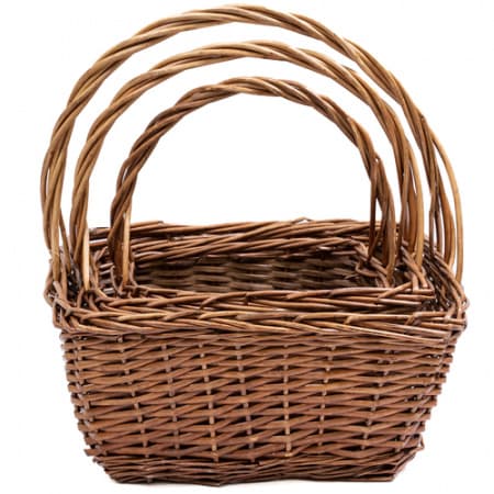 Плетеная корзина "Ива" Прямоугольник XL D38*30*Н17*НН43 см Плетеная корзина "Ива" Прямоугольник XL D38*30*Н17*НН43 см