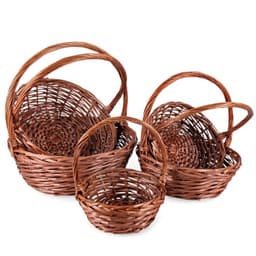 Плетеная корзина с ручкой Ива, Круг D33*H14/39 см