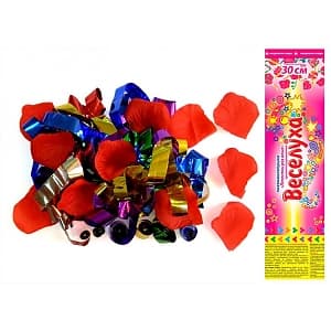 Пневмохлопушка Лепестки роз алые.ароматизиров 30см/Веселуха