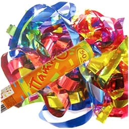 Пневмохлопушка пластиковой тубе/30см/ фольгированное конфетти