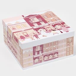 Подарочная коробка "Happy New year 2" 28,2 х 28,2 х 15 см