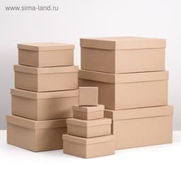 Подарочная коробка "Крафт однотонный" , 23 х 23 х 12 см