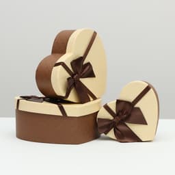 Подарочная коробка сердца, коричневый 15,5 x 14 x 6 см