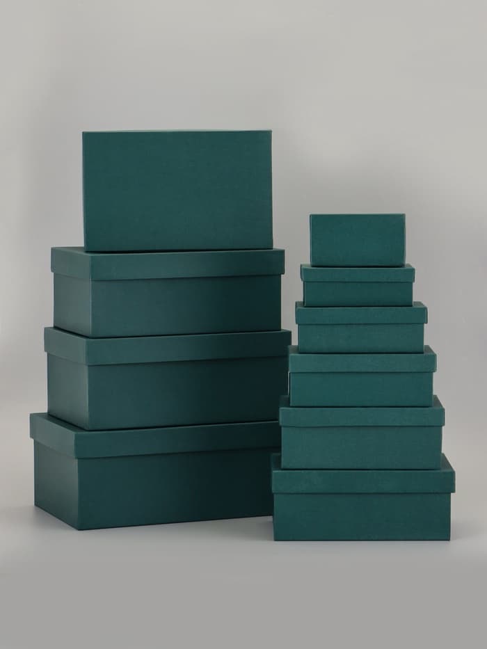 Подарочная коробка «Темно-зеленый» 28,5 х 18,5 х 12 см