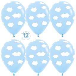 S 12 "/ 30 см Облака,светло-голубой,пастель