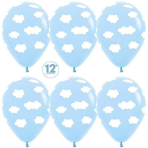 S 12 "/ 30 см Облака,светло-голубой,пастель S 12 "/ 30 см Облака,светло-голубой,пастель