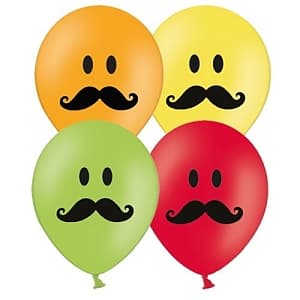 S 12"Смайл Усы , Ассорти Пастель S 12"Смайл Усы , Ассорти Пастель