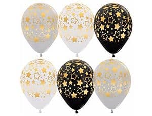 S Шар 12" Звезды контур Ассорти паст 5ст S Шар 12" Звезды контур Ассорти паст 5ст