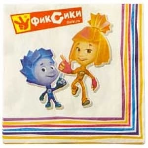 Салфетка Фиксики 33см/16шт/ Салфетка Фиксики 33см/16шт/