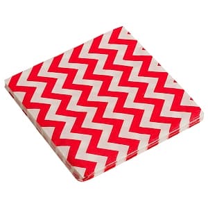 Салфетка Красные зигзаги 32*32см /20шт