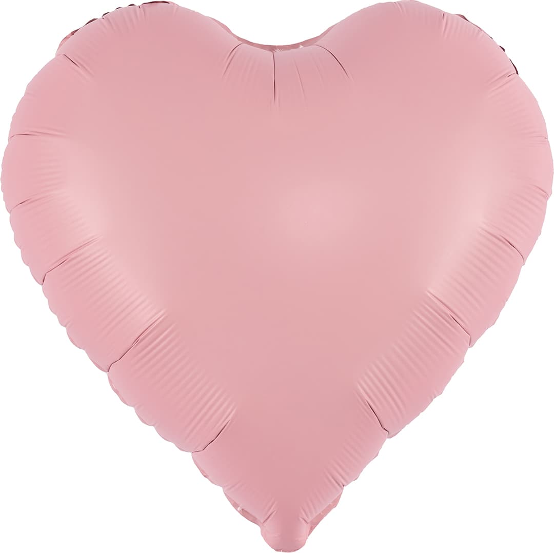 Сердца сатин Falali 45 см розовые