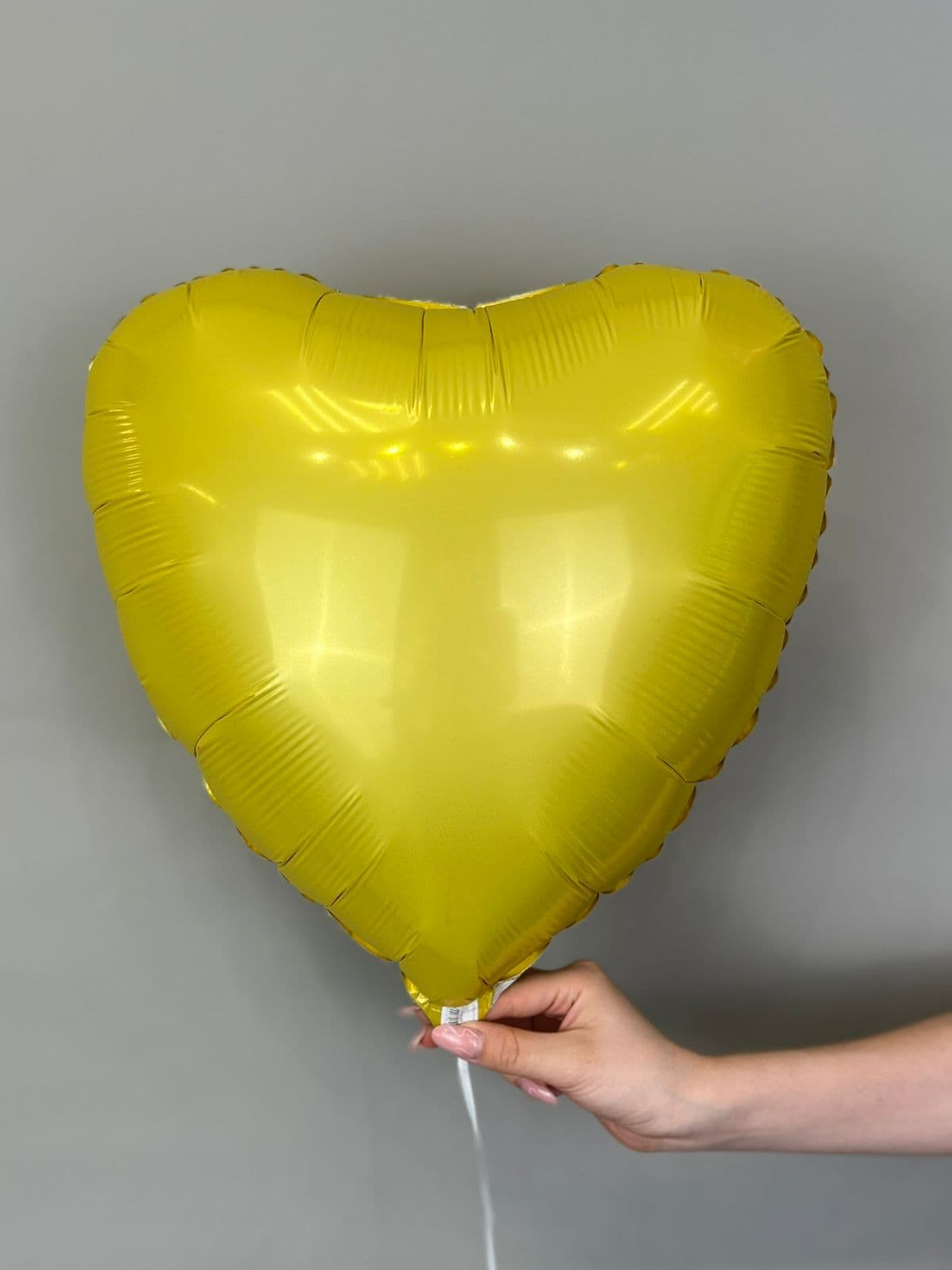 Сердца сатин 45 см желтый банан