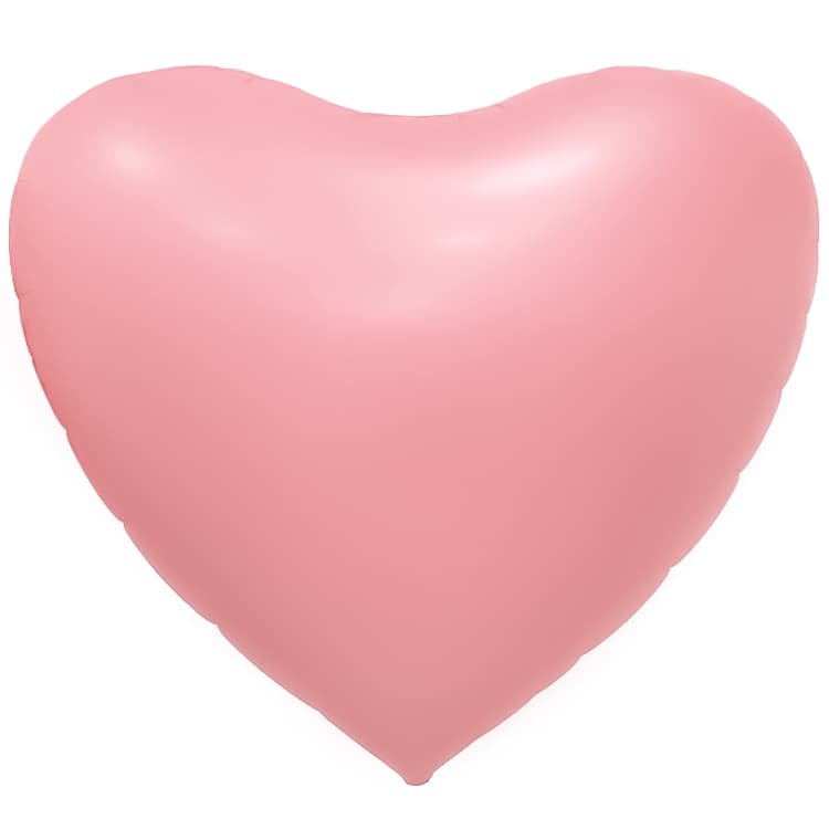 Сердца сатин светло-розовые 175 см