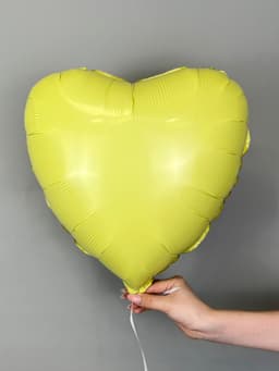 Сердца 45 см пастель желтые, матовые