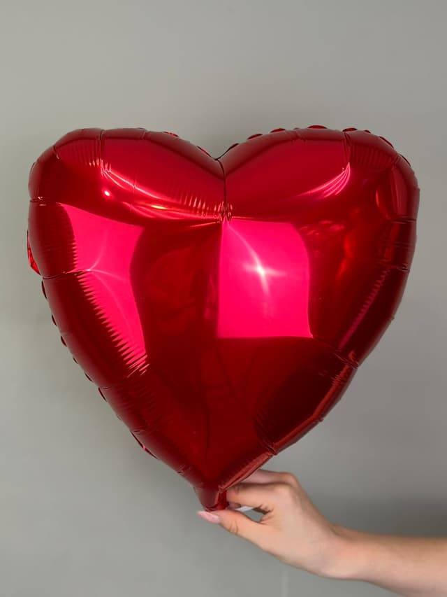 Сердца металлик 45 см красные /fm Сердца металлик 45 см красные /fm
