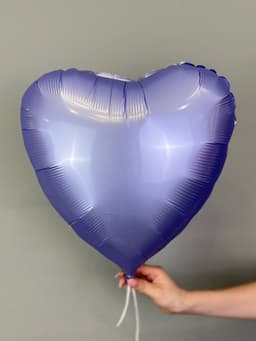 Сердца металлик 45 см сиреневые /fm