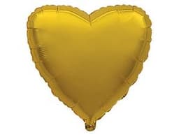 Сердца металлик 80 см золото / fm