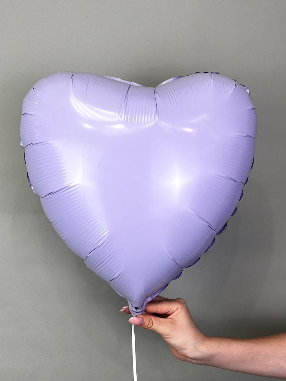 Сердца пастель макарунс сиреневые 45 см