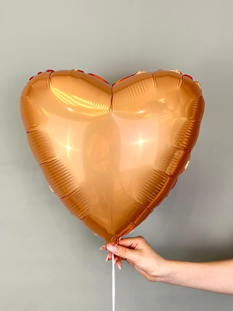 Сердца персиковый пух 45 см