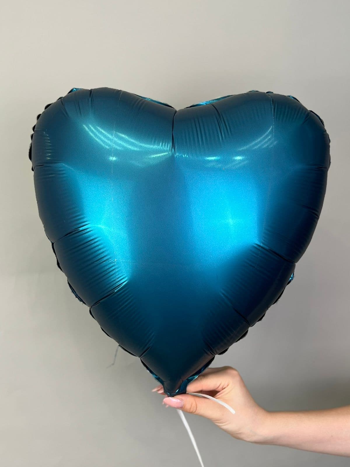 Сердца сатин 45 см индиго