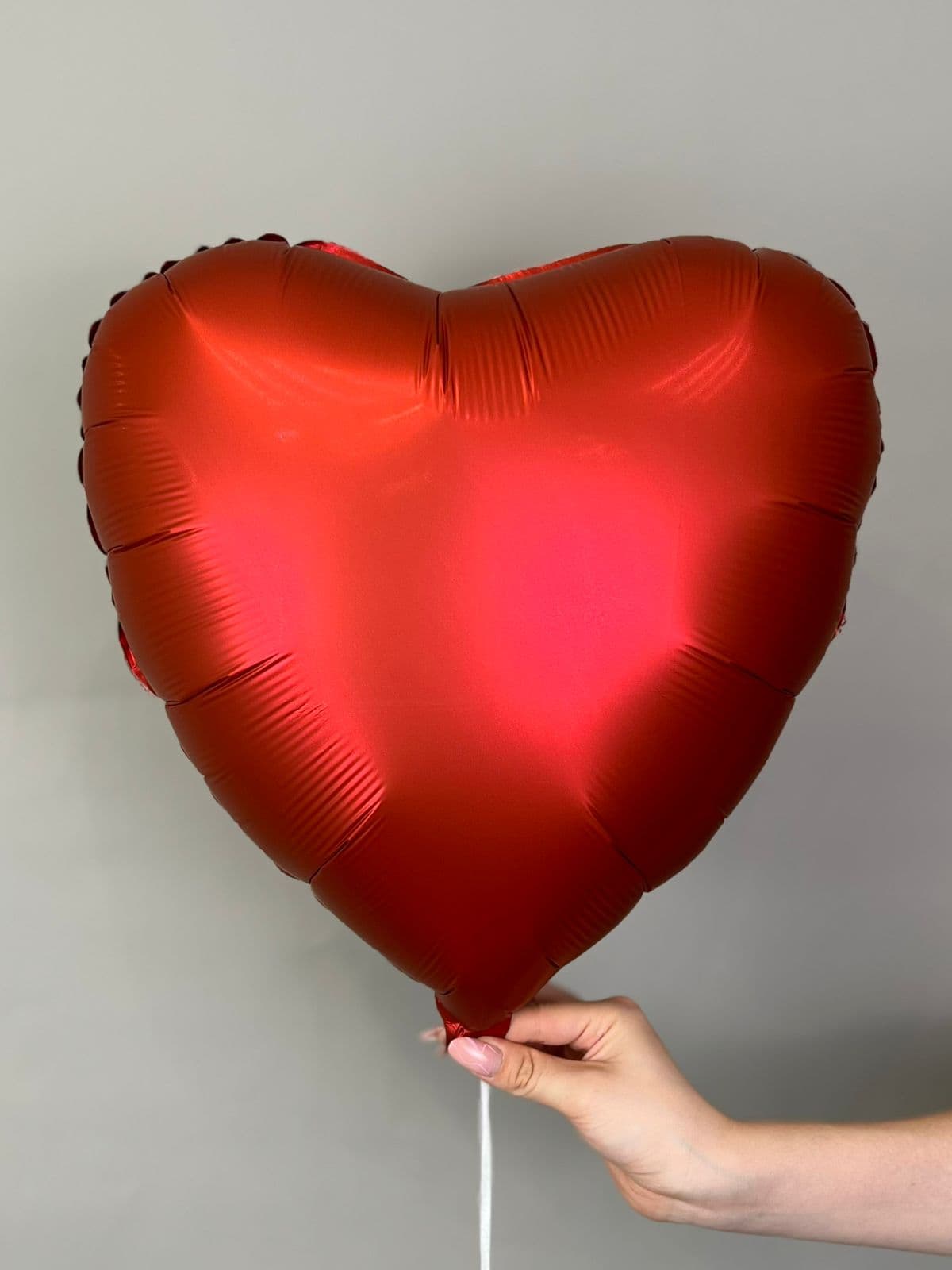 Сердца сатин 45 см рубиновый