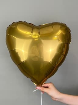 Сердца сатин 45 см золото /ang