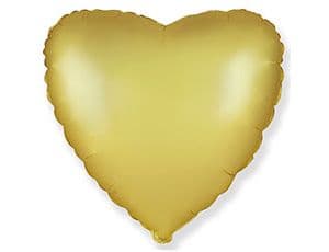 Сердца сатин 45 см золото /fm