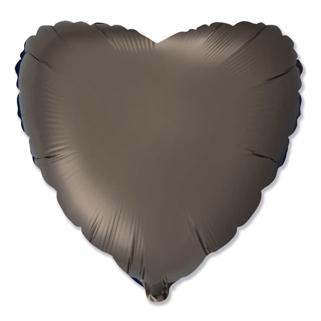 Сердца сатин кофе 45 см Сердца сатин кофе 45 см